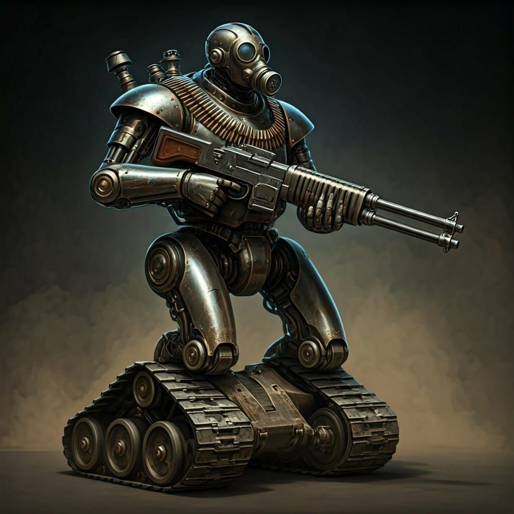 Steampunk Battle Unit in Futuristic Gear