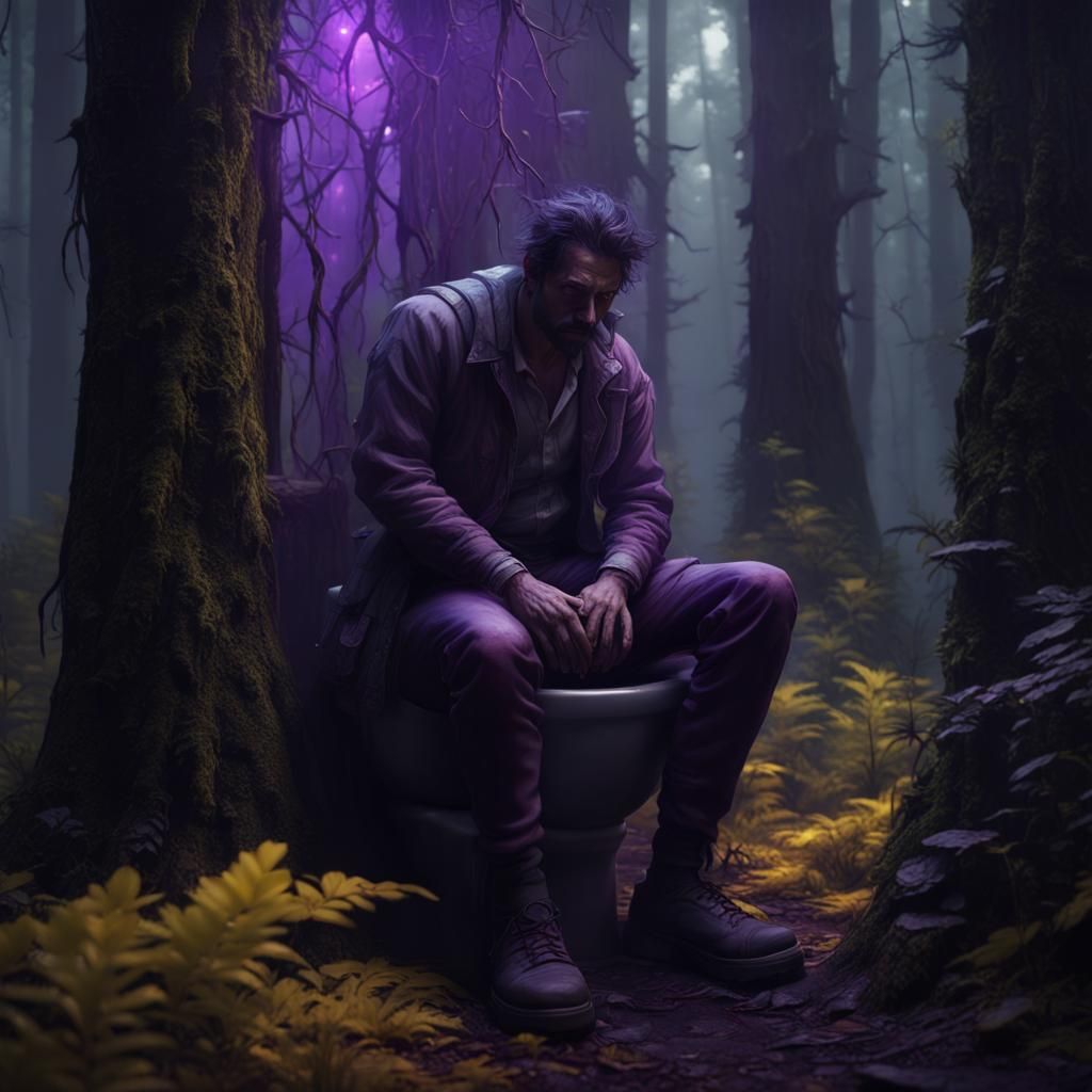 Eerie Forest Throne: A Dark Fantasy Masterpiece