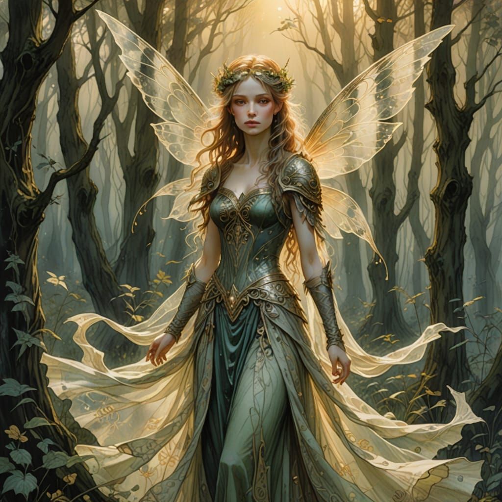 Ethereal Fairy in Lush Forest