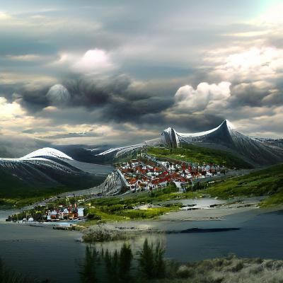 Detailed Landscape Matte Painting
