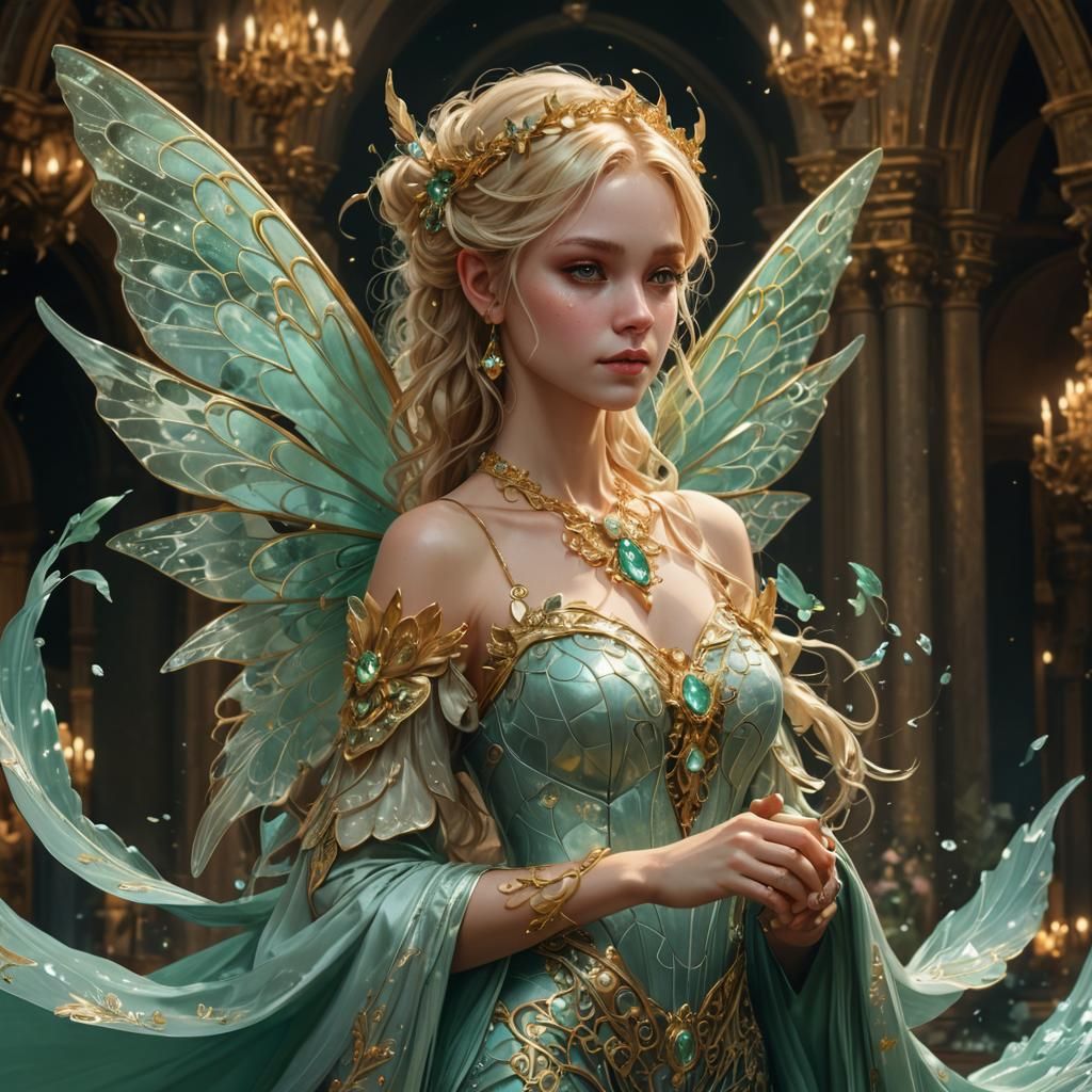 Sea Foam Fairy: Dark Fantasy Concept Art