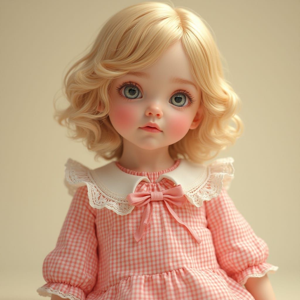 Charming Girl in Vibrant Art Nouveau Portrait