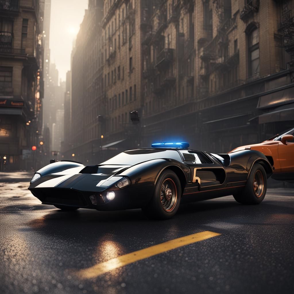 Batmobile Based on Ford GT 40 in Gotham