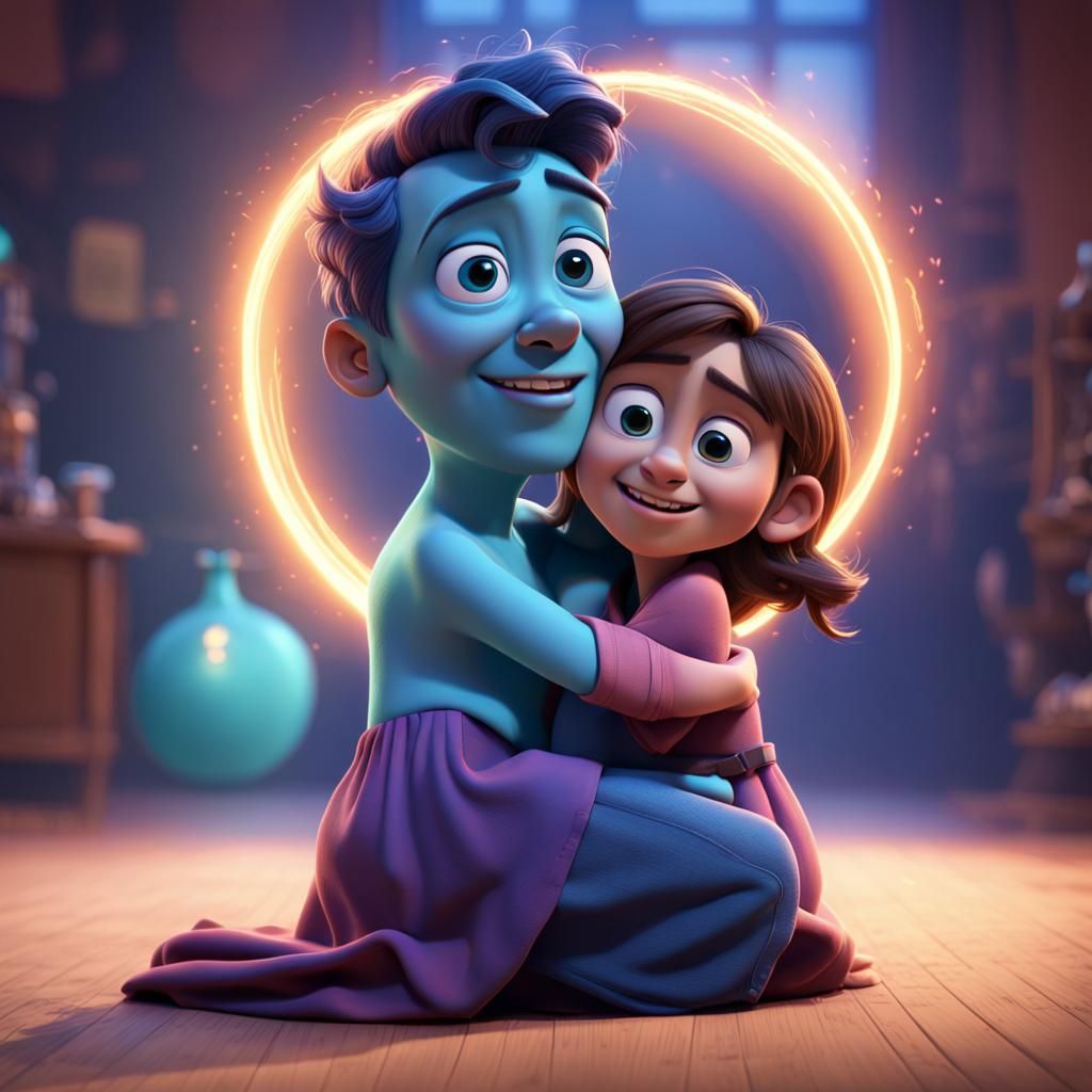 The Spirit of Love: Pixar-Style 3D Digital Art