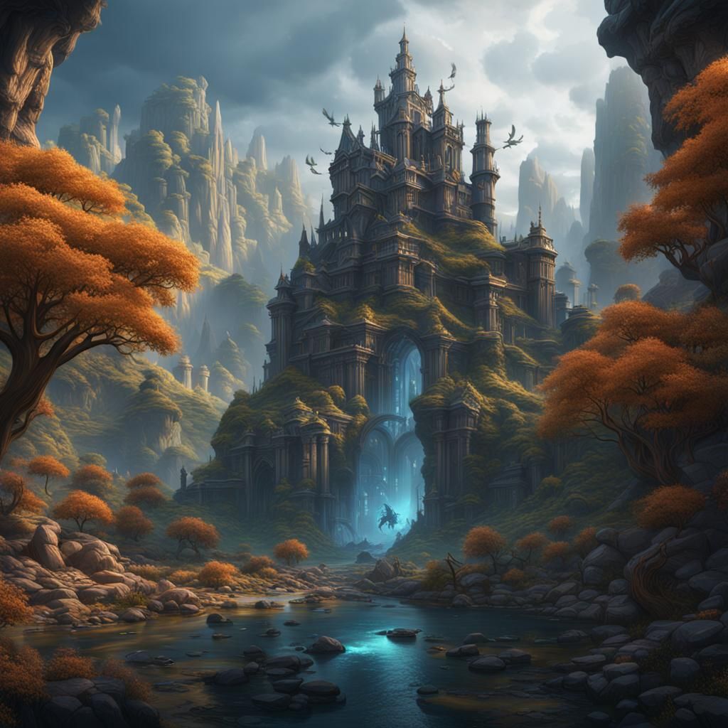 Fantastical Natural Science Concept Art in Deep Color