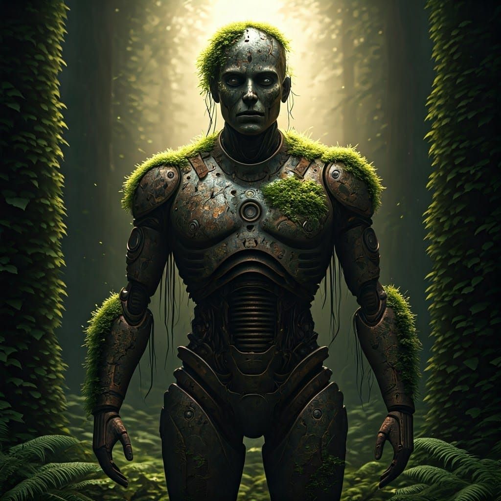 Decaying Android Reclaimed by Nature
