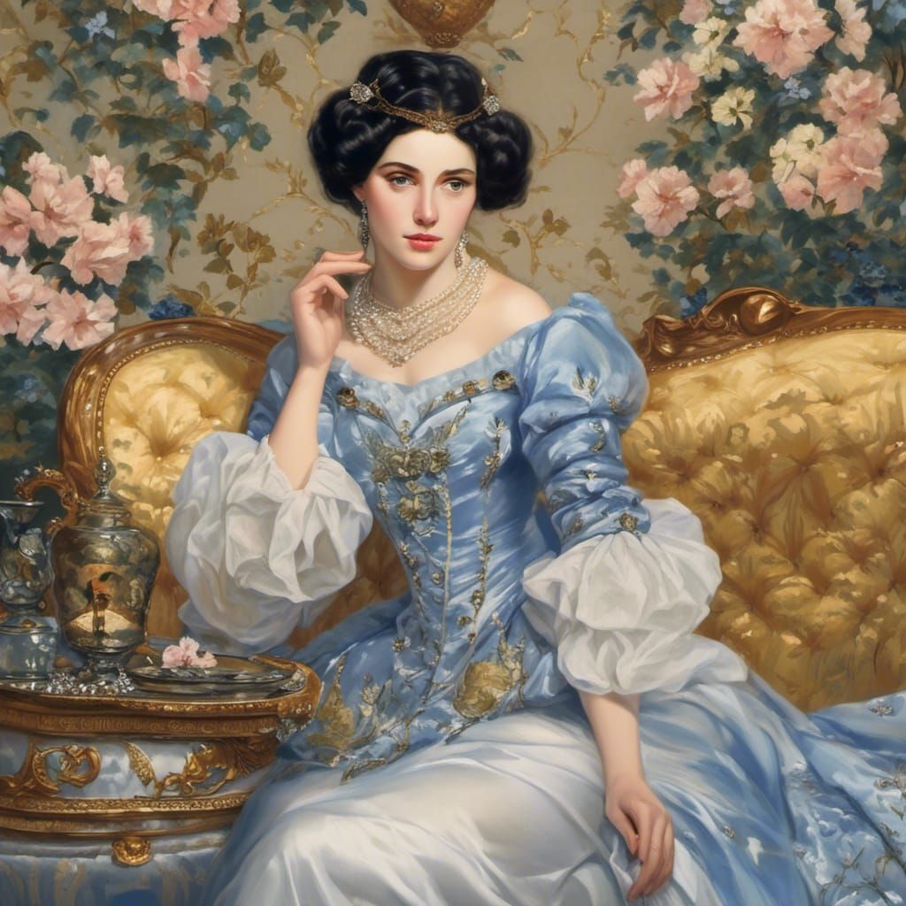 Renaissance Woman Reading by Twilight