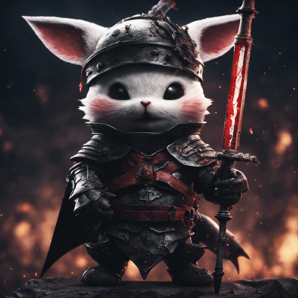Final Fantasy Dark Knight Moogle with Greatsword