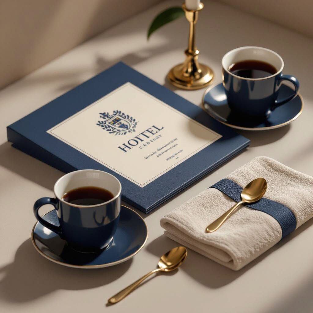 Luxury Hotel Branding With Elegant Crest Logo