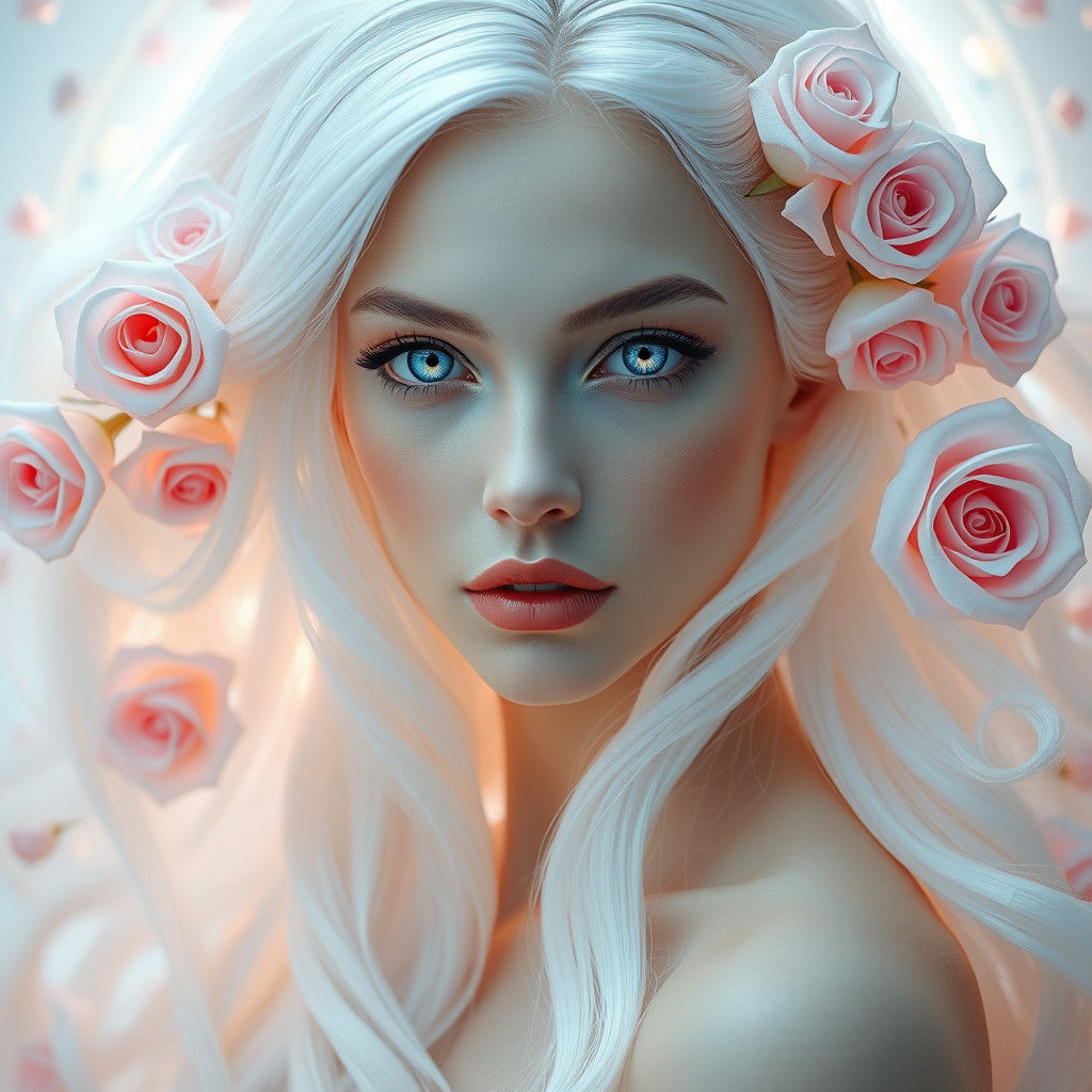 Ethereal Goddess in Iridescent Dream Realm