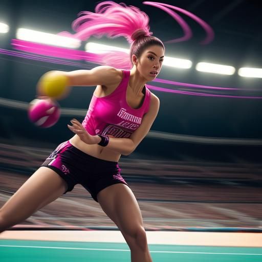 Dynamic Dodgeball Player in Action Photography