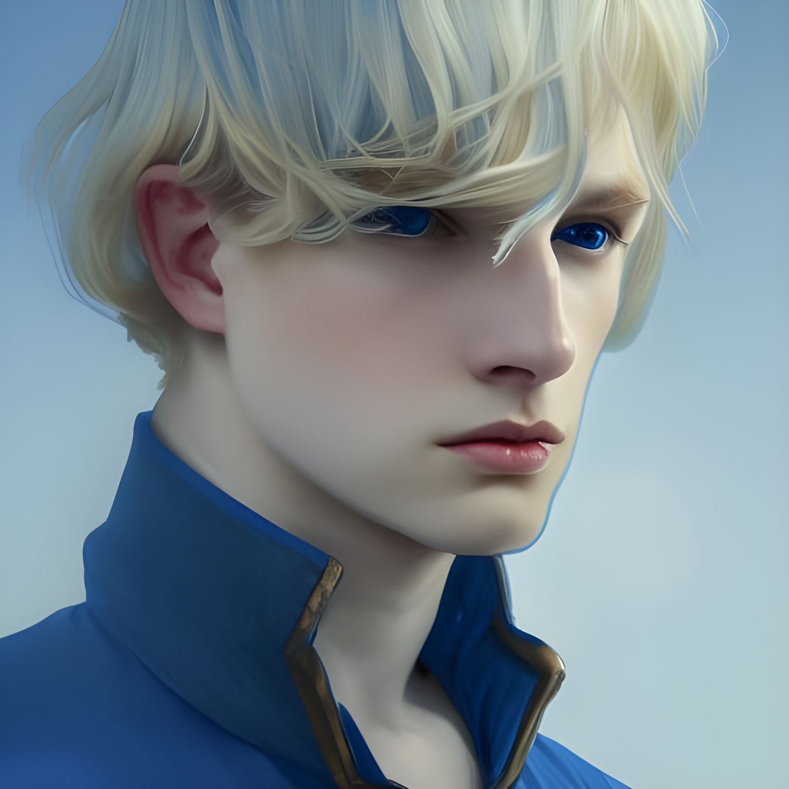 Elegant Blond Boy in Fairy Costume, Digital Art