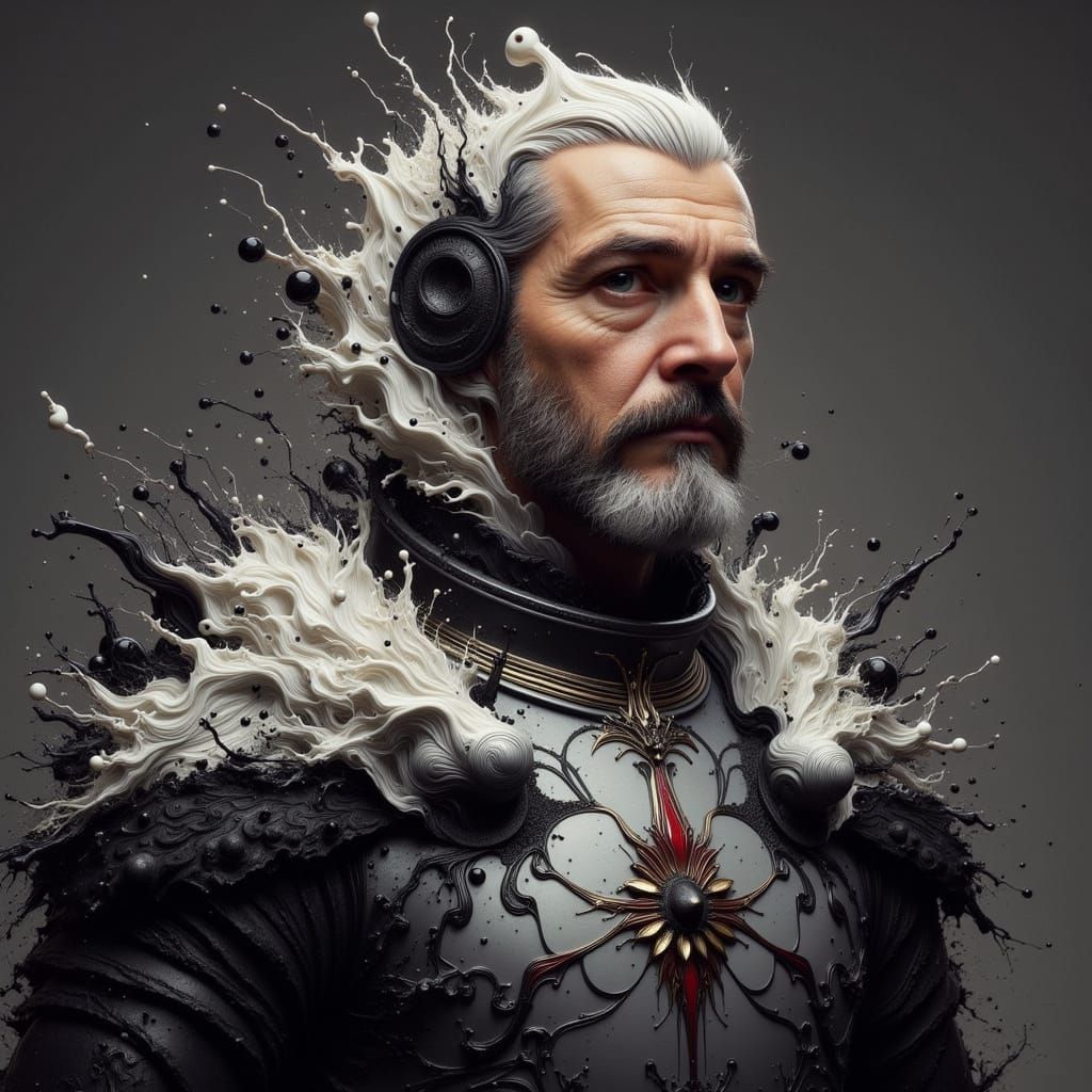 King Arthur Pendragon Inkblot Portrait