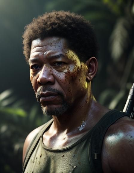 Morgan Freeman as Rambo
