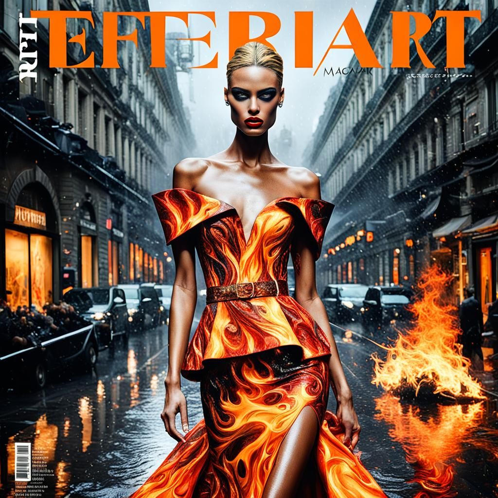 Luxury Haute Couture Magazine Cover in Milan