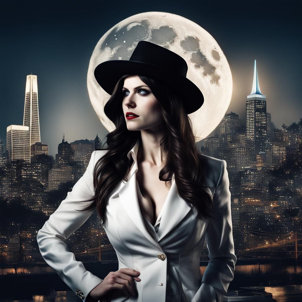 Alexandra Daddario as Zatanna Double Exposure Portrait