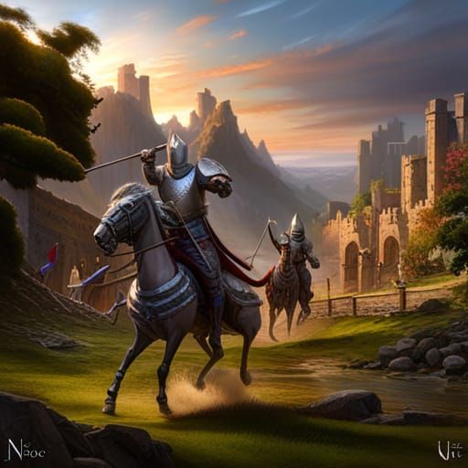 Medieval Characters, Sir Galahad jousting