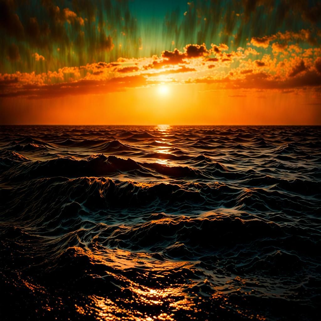 Ethereal Waterscape Photograph in Impressionist Style