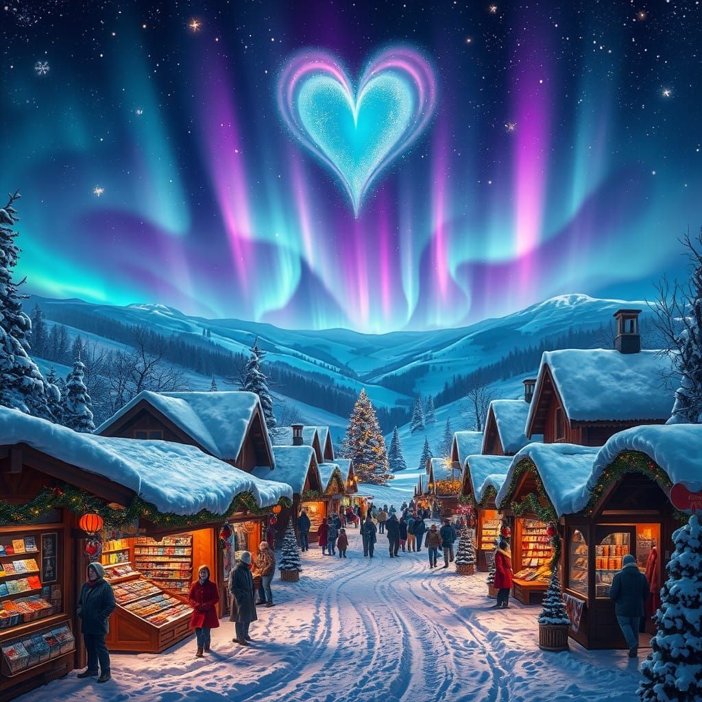 Winter Wonderland in Vibrant, Hyper-Realistic Style