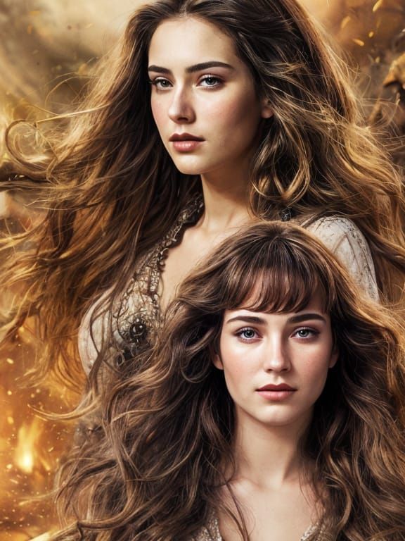 Realistic Portrait of a Beautiful Feminine Woman