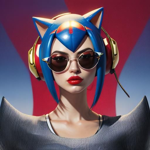 Sega Sonic Girl Portrait