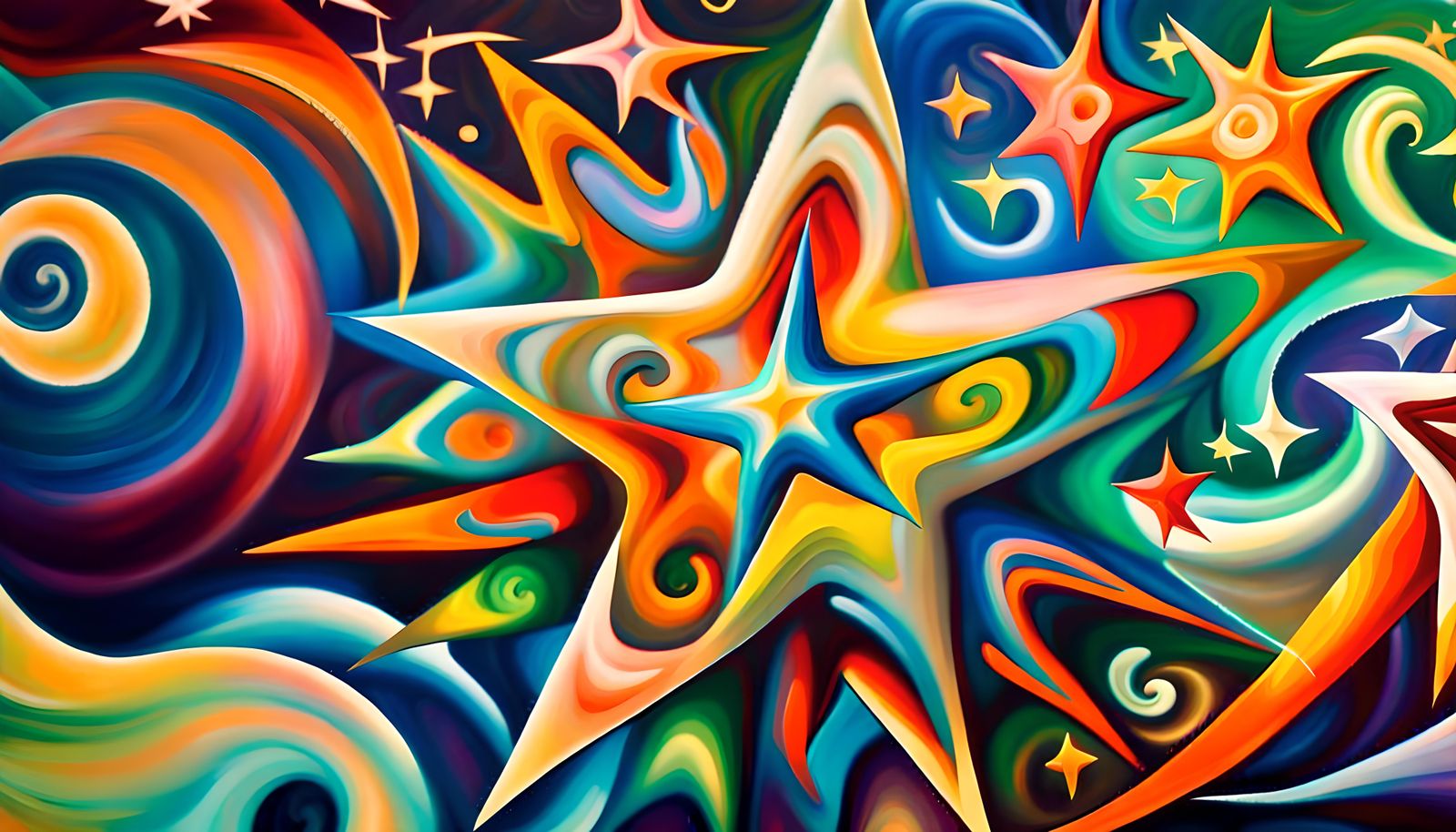 Swirling Star-Beings in Vivid Electromagnetic Maelstrom