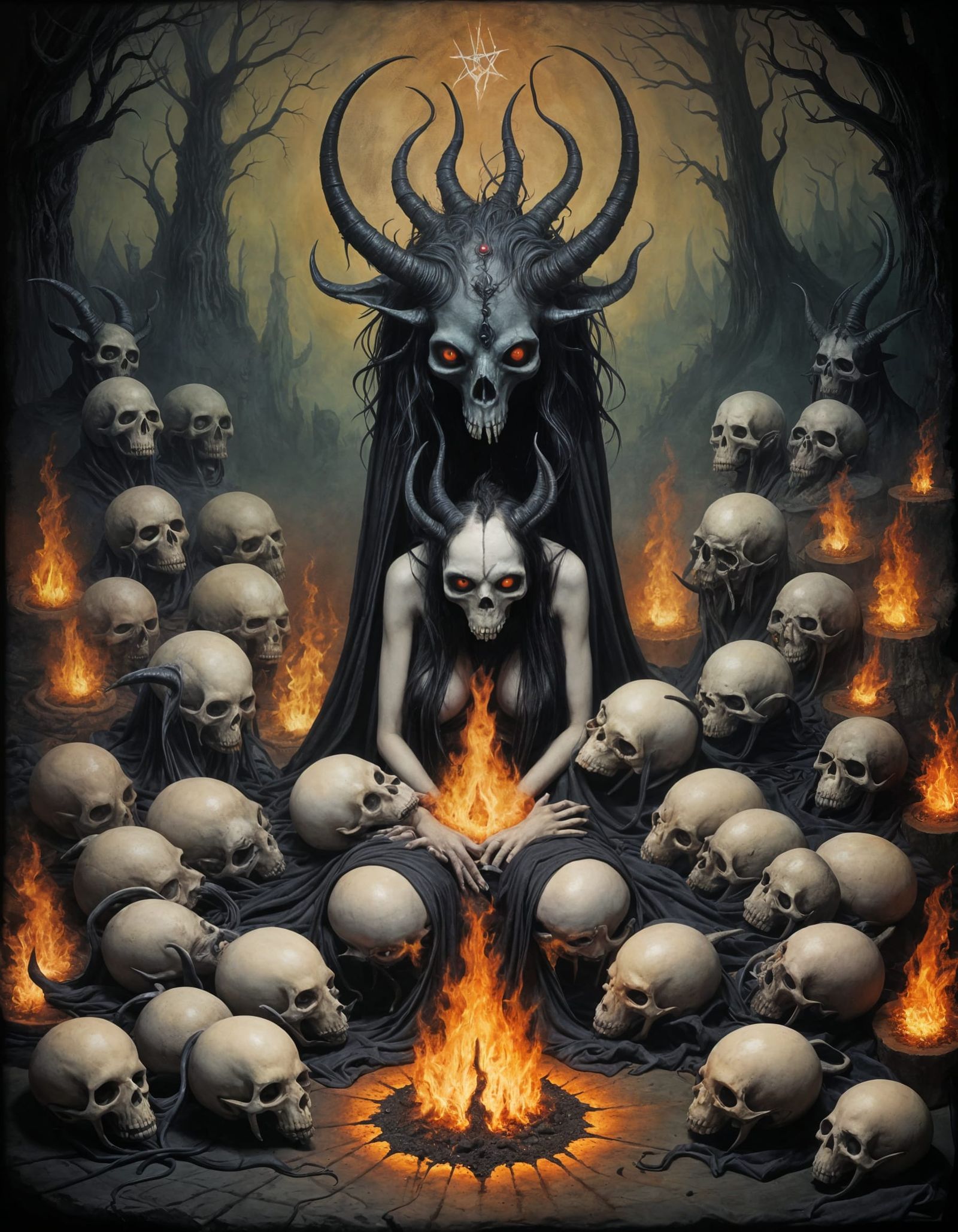 Baphomet Black Mass: A Gothic Pastel Ritual