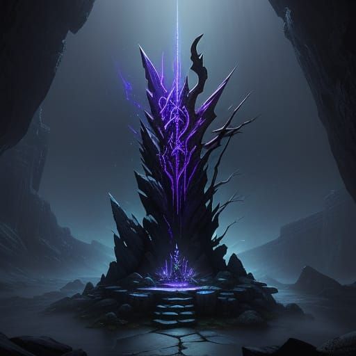 Master Sword on Altar in Dark Cave, Ethereal Glow