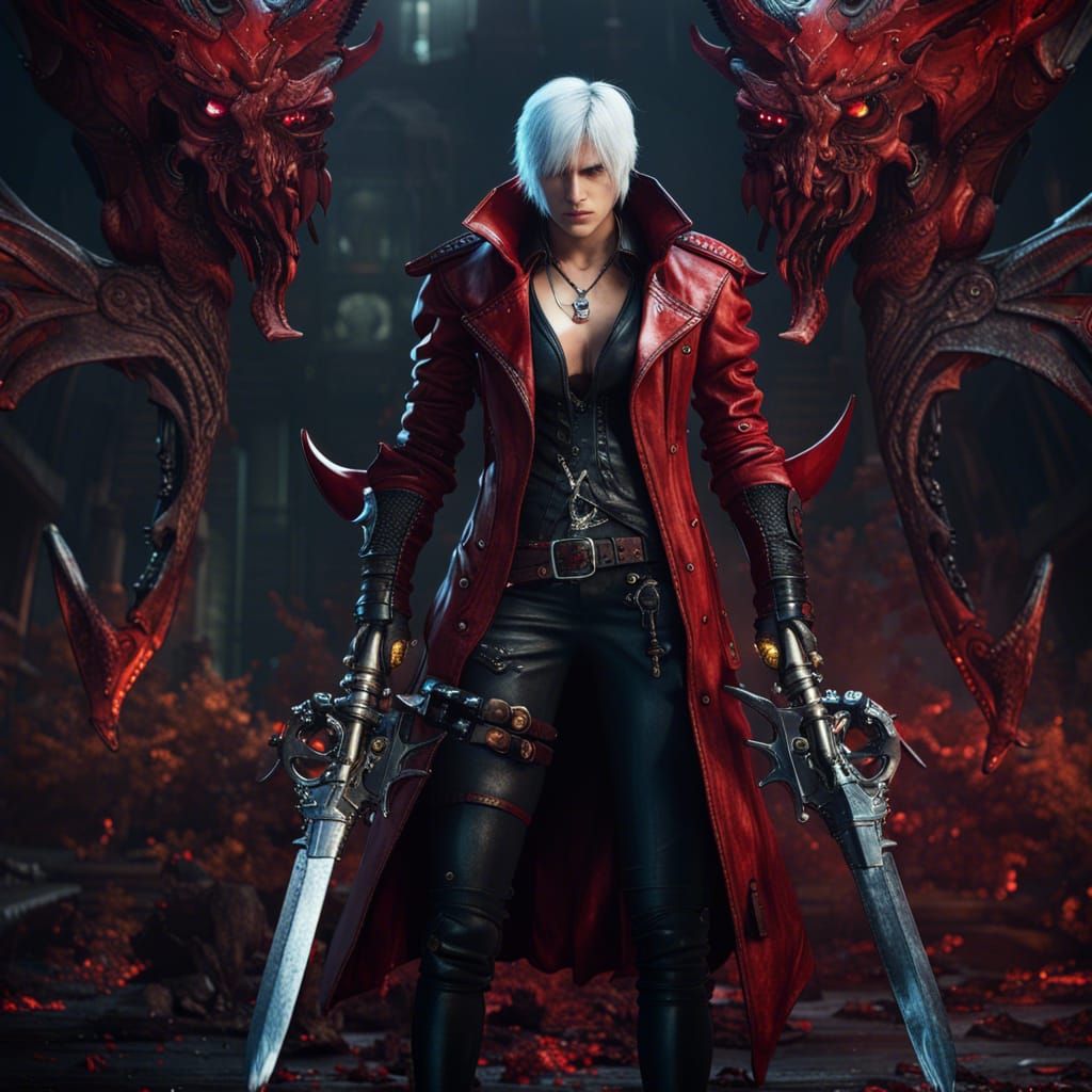Devil May Cry Gender Swap: Detailed Matte Painting