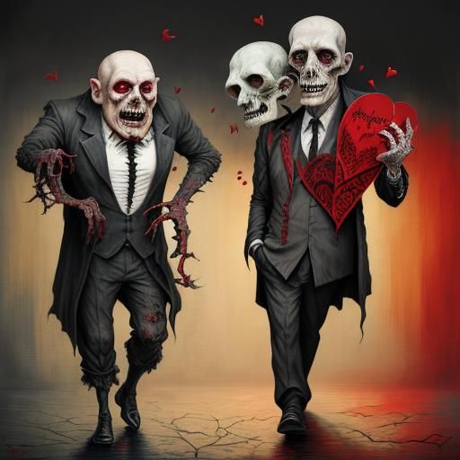 Distorted Sickly Man: Dark Surrealism, Abstract Gothic Art