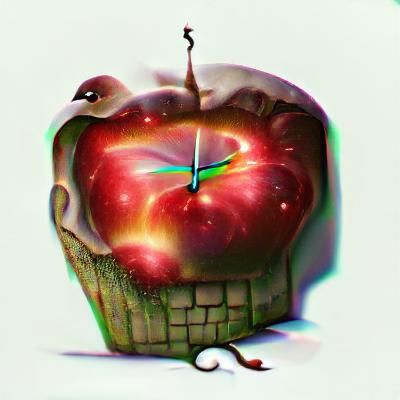 Surreal Decaying Apple at the End of Time