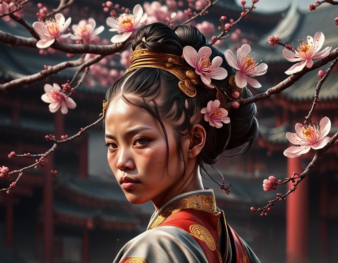 Hyperrealistic Portrait of African-Chinese Shaolin Monk