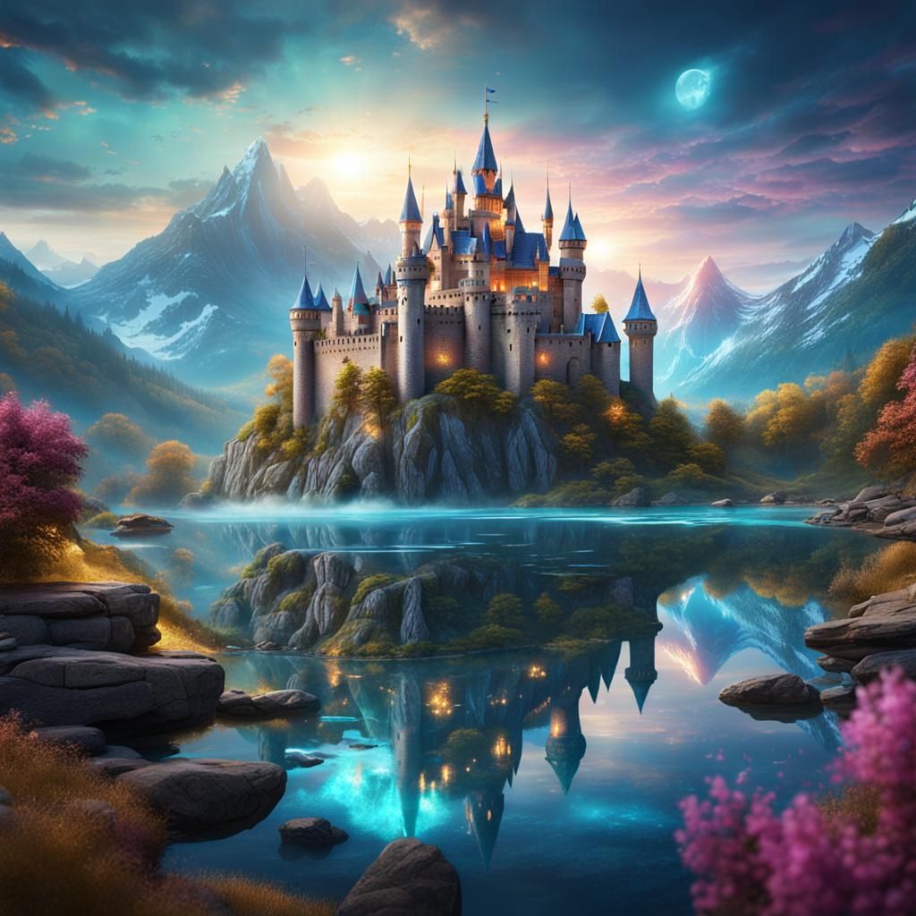 Mystical Castle Hologram in Open Storybook