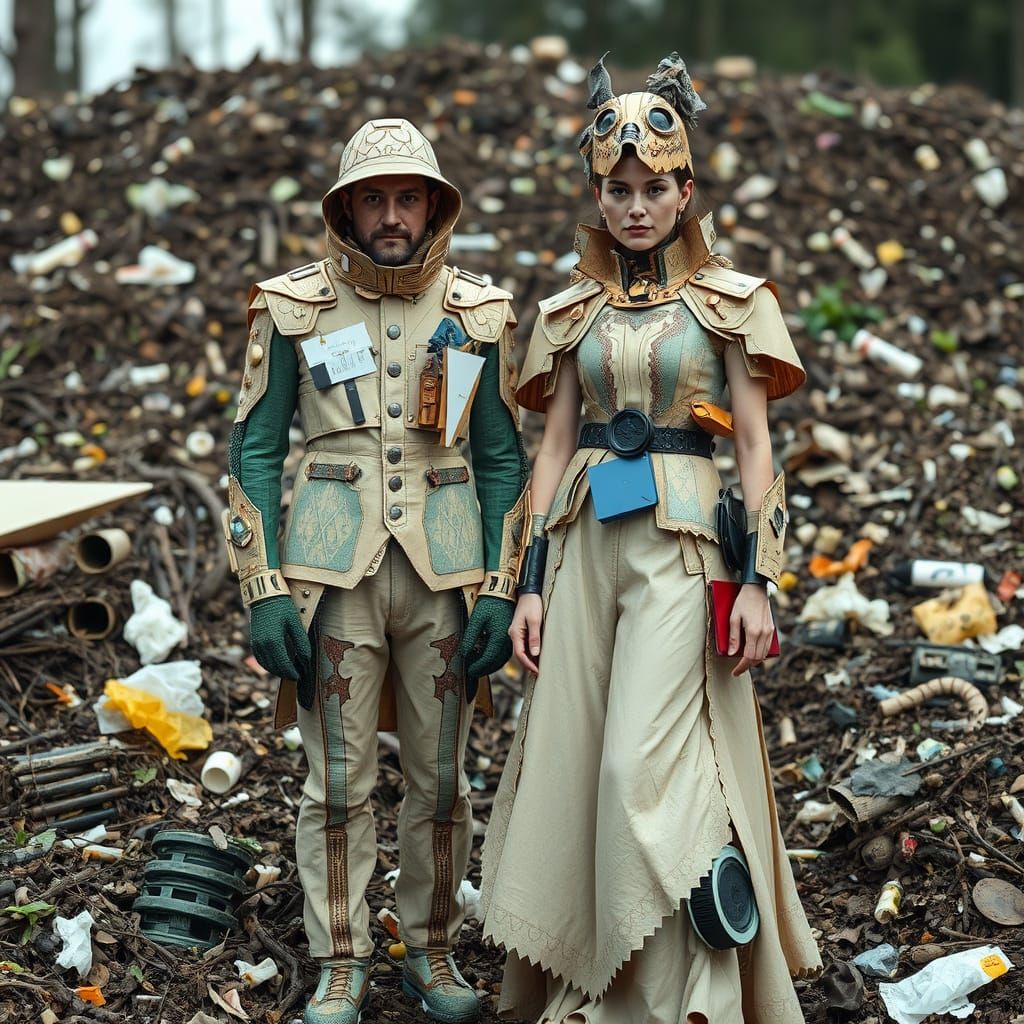 Recycled Materials Fashion in Futuristic Style