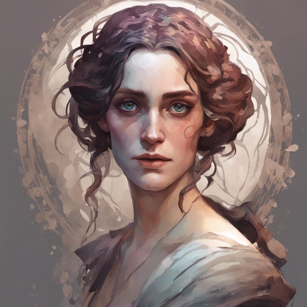 Romantic Portrait of Mary Shelley in Detailed 8K