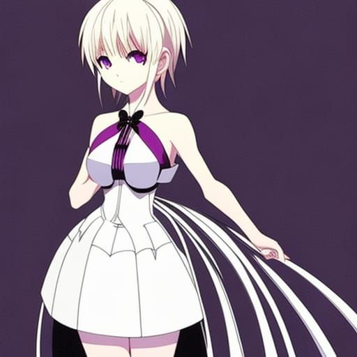 Blonde Anime Girl with Ponytail