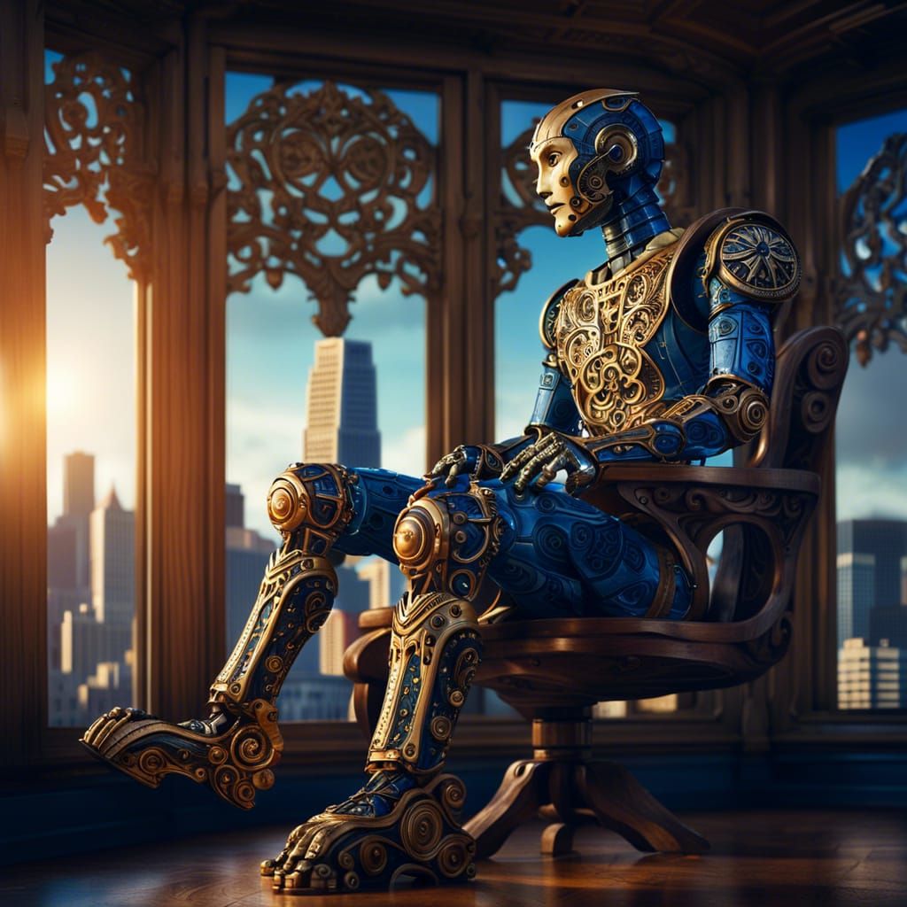 GROK Robot Overlooking San Francisco: Matte Painting