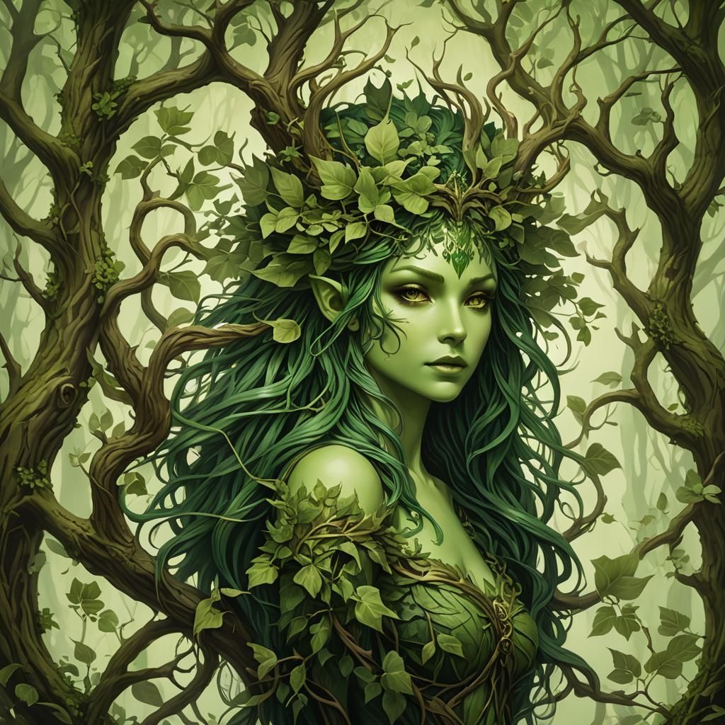 Enchanting Green Dryad