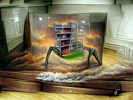 Surreal Bookcase Hyperrealism Art