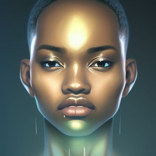 Hyperdetailed Portrait of a Black Rapper