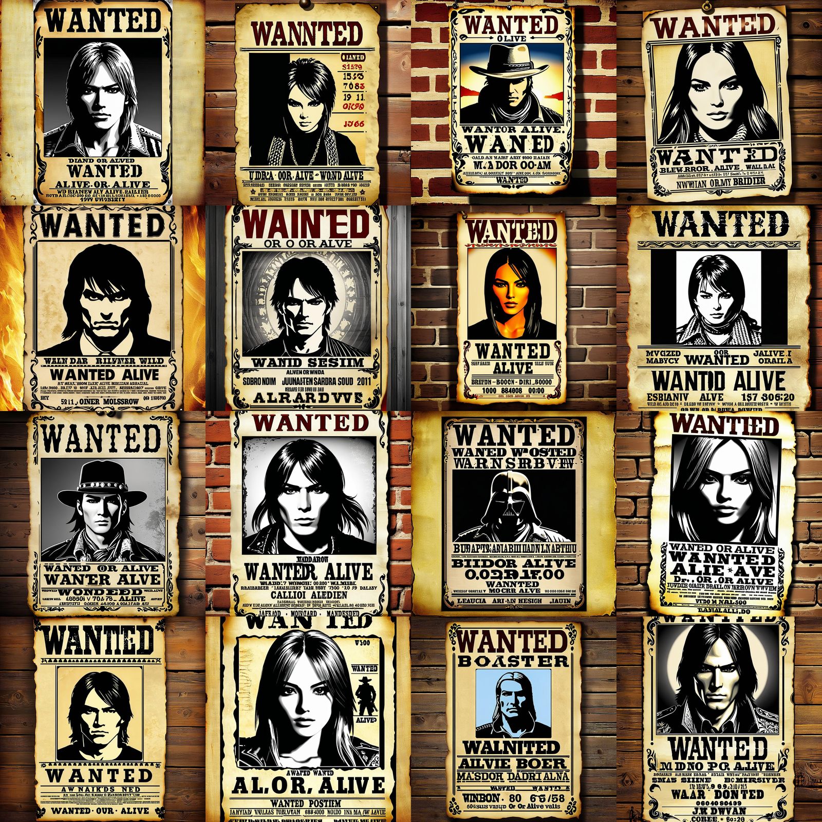 Classic Wild West Wanted Poster