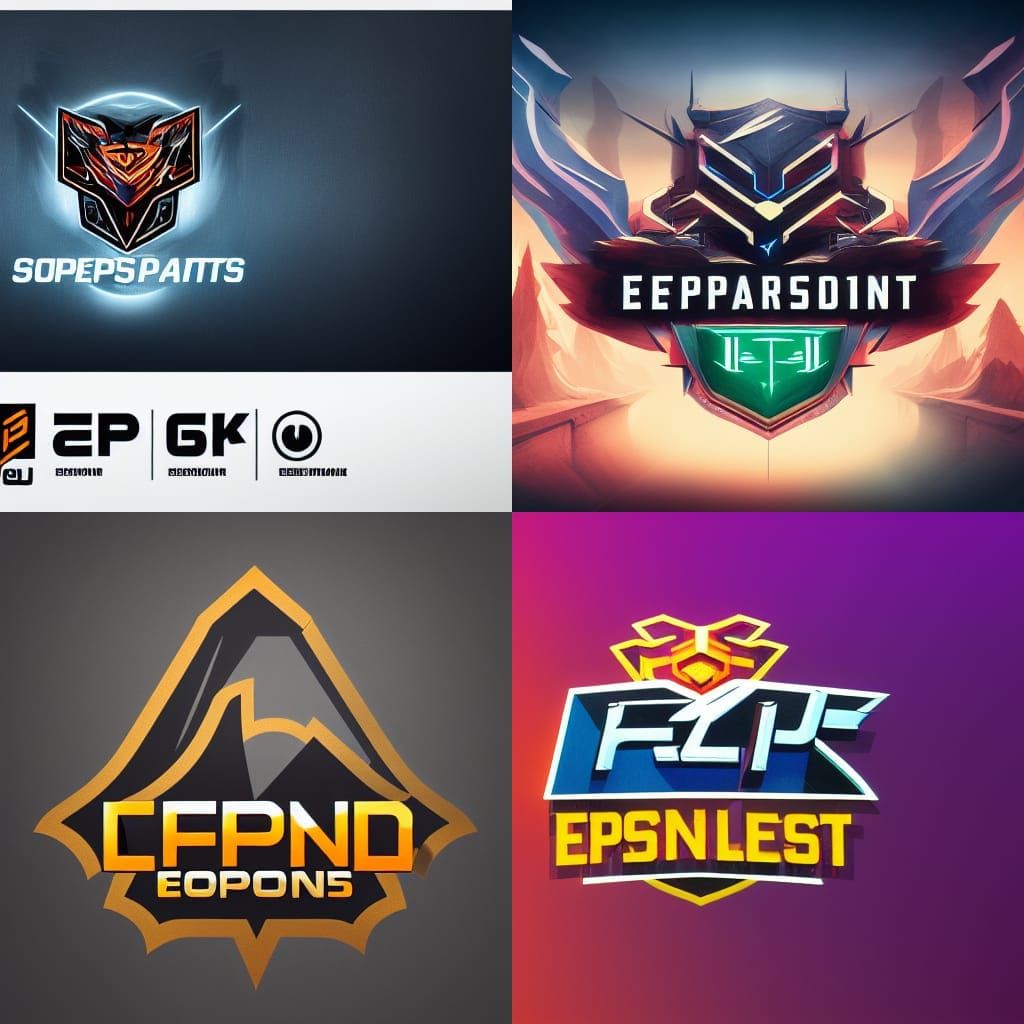 Modern Minimalist Esports Logo in Detailed Matte Style