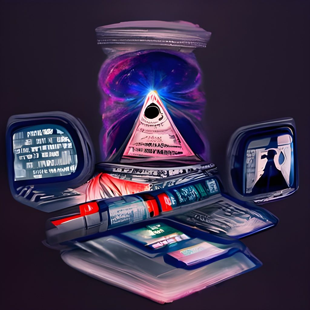 Conspiracist Beliefs as Digital Art Illustration