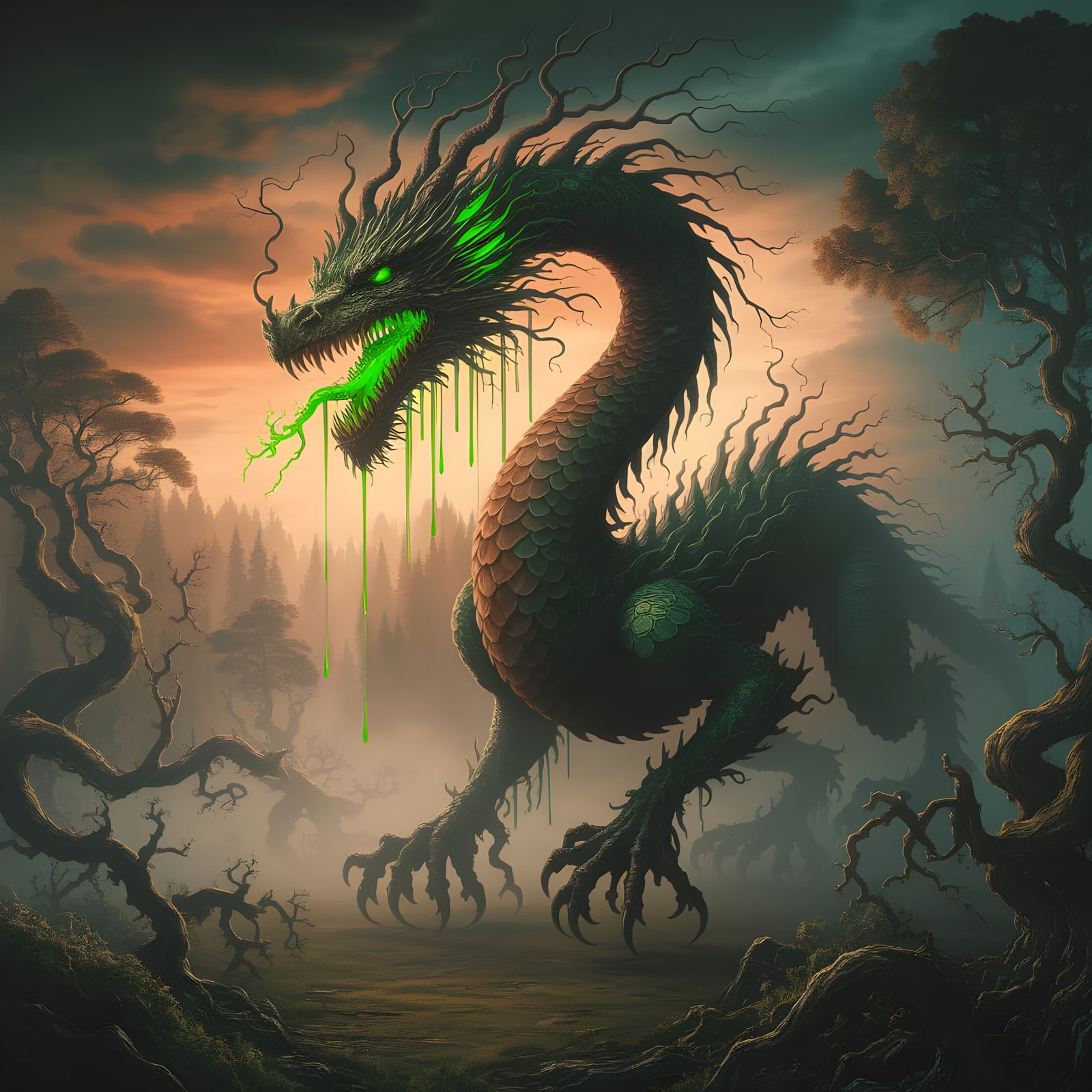 Dragon Born of Twisted Vines and Branches