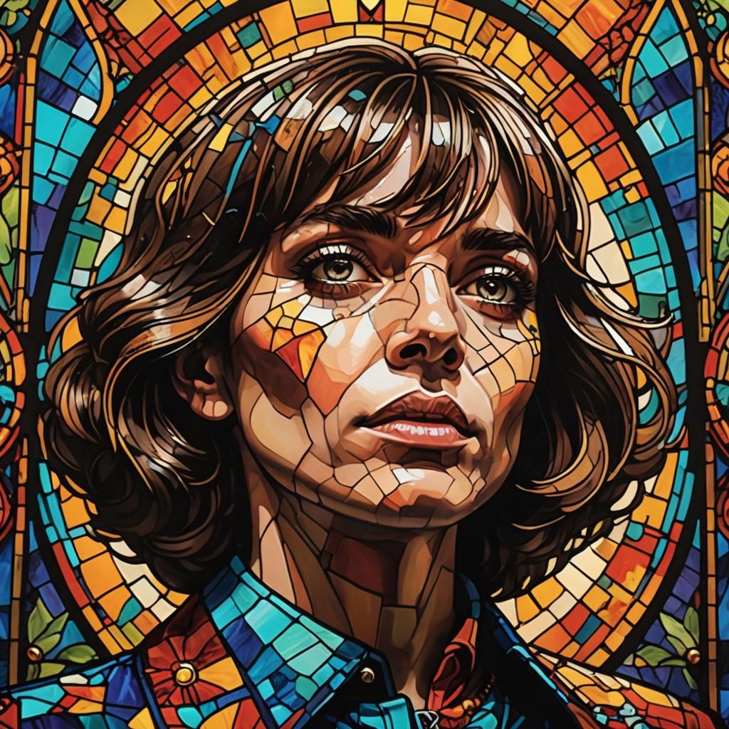 Stained Glass 60s Rock Bands in Splash Art