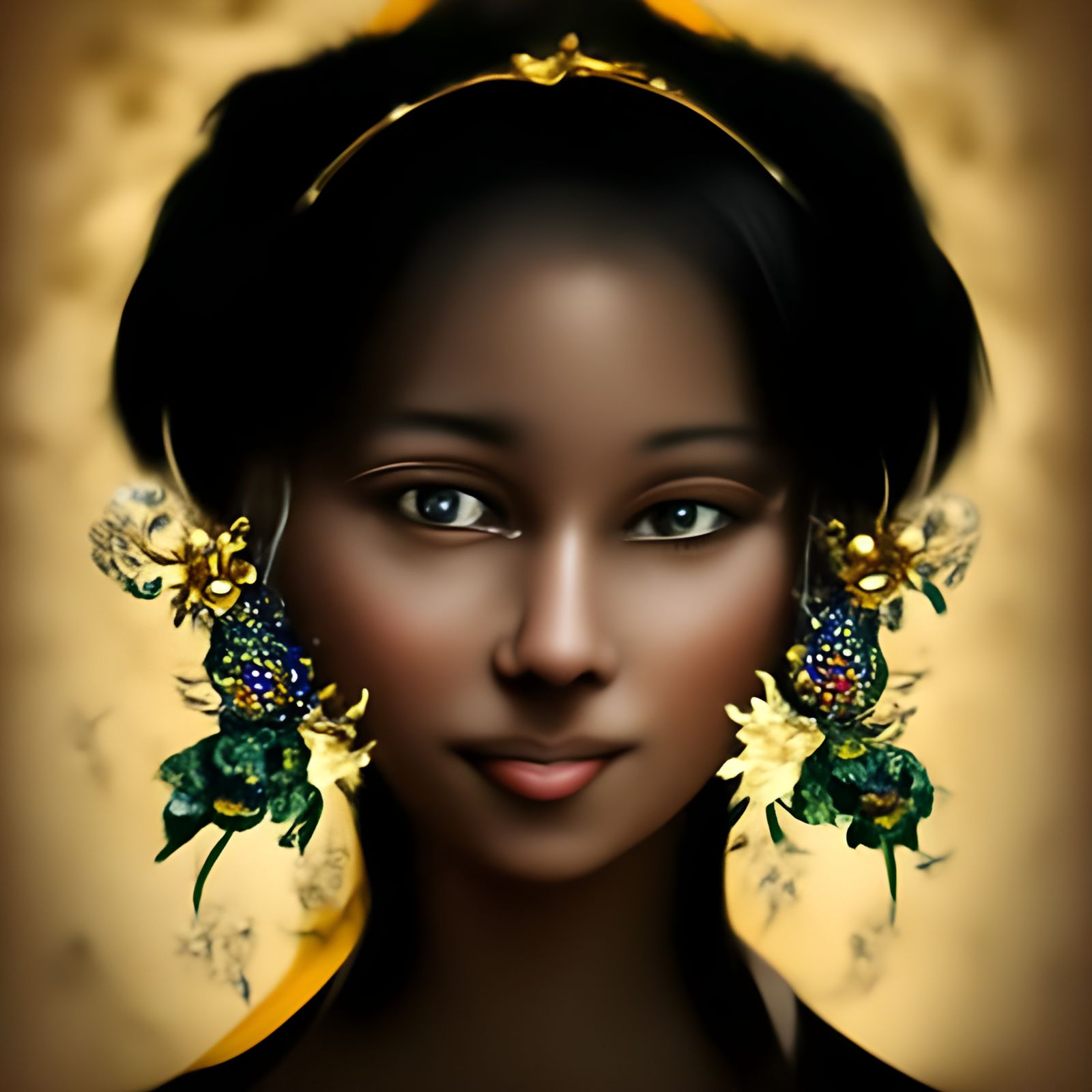 The Lady with the Floral Earrings