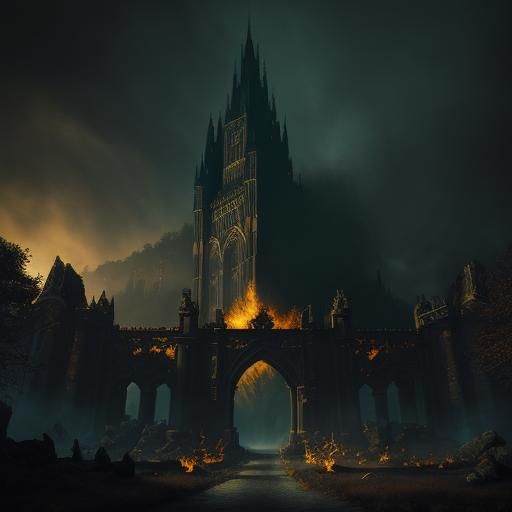 Three-Headed Dragon Guards Kalinov Bridge in Dark Fantasy