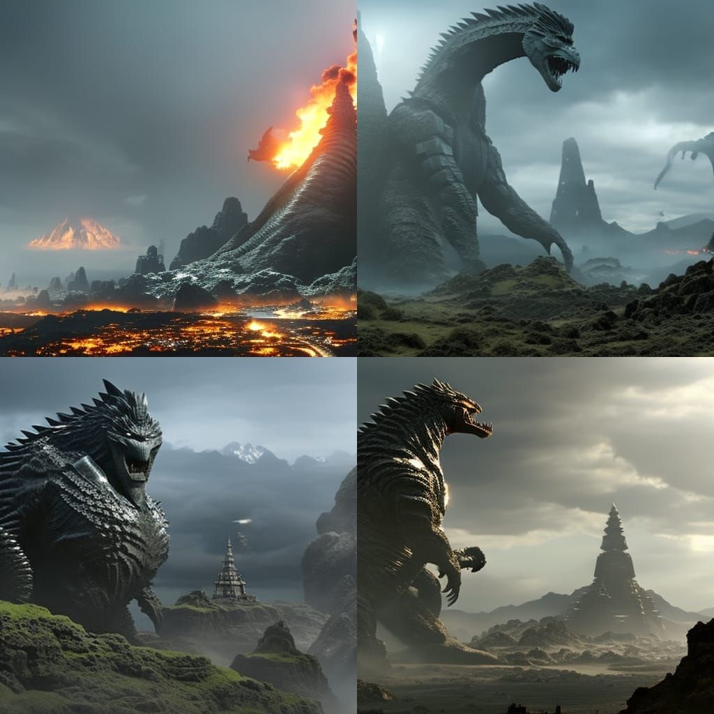 Giant robot versus godzilla