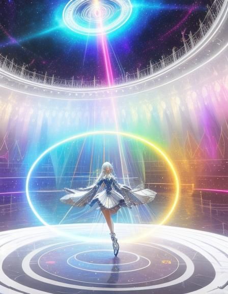 Cathedral Laser Beam Spell in Anime Style