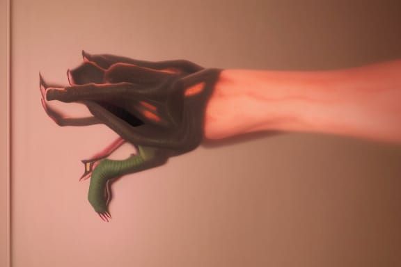 Creature Emerging From Portal in Hand